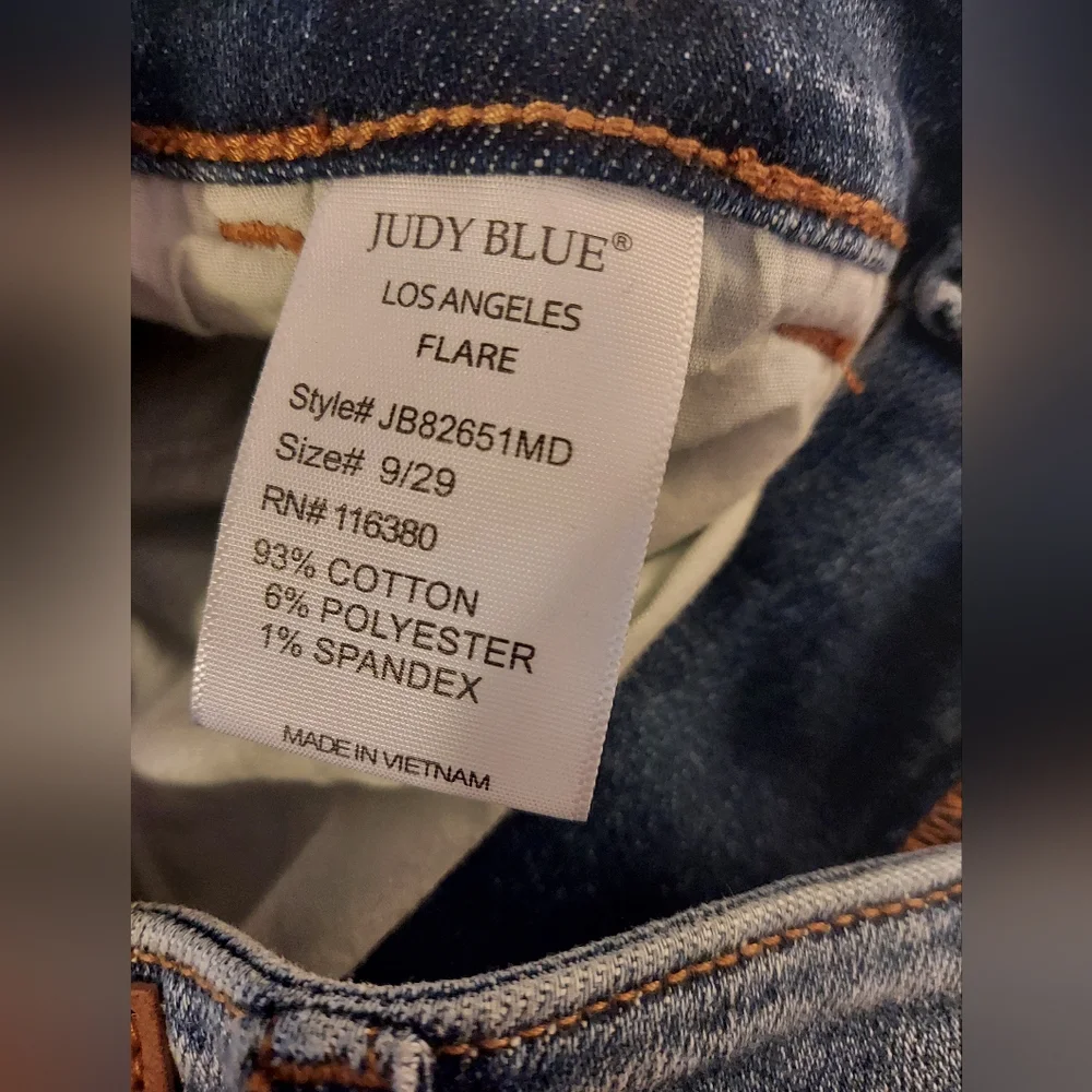 Judy Blue Trouser Retro Style Flare Jeans - 29x33 - Picture 4 of 9